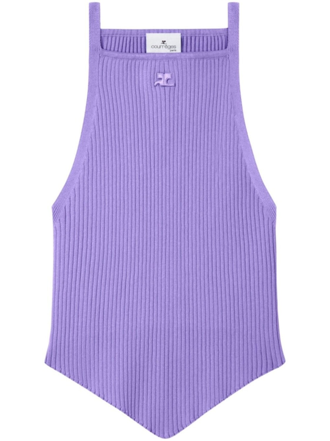 

Courrèges топ Pointy в рубчик, фиолетовый