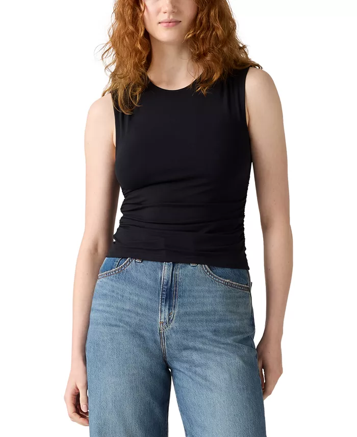 

Премиальная женская топ без рукавов с рюшами и кристаллами Levi's, черный