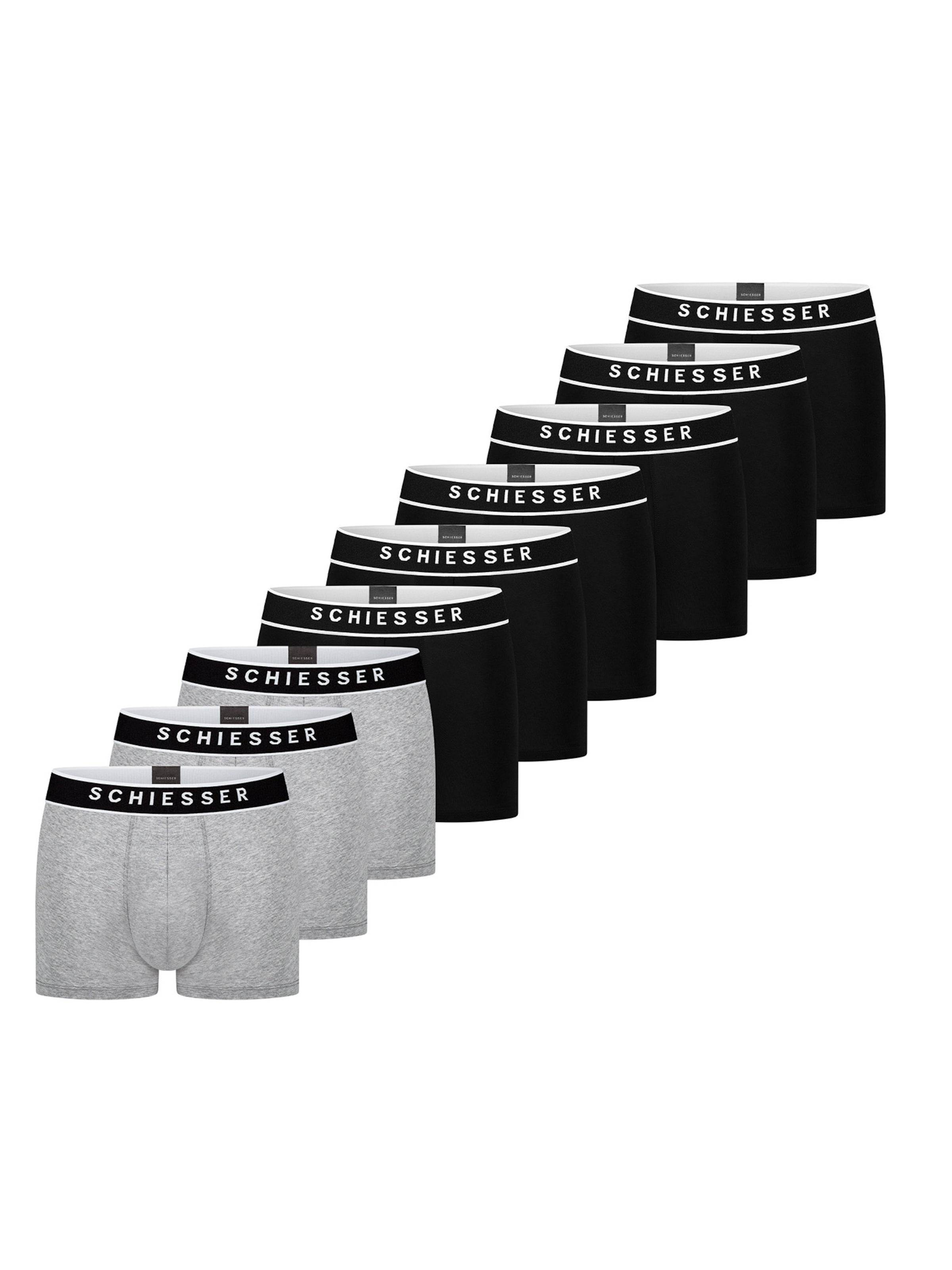 

SCHIESSER Боксеры '95/5 Organic Cotton' в крапчатом сером цвете