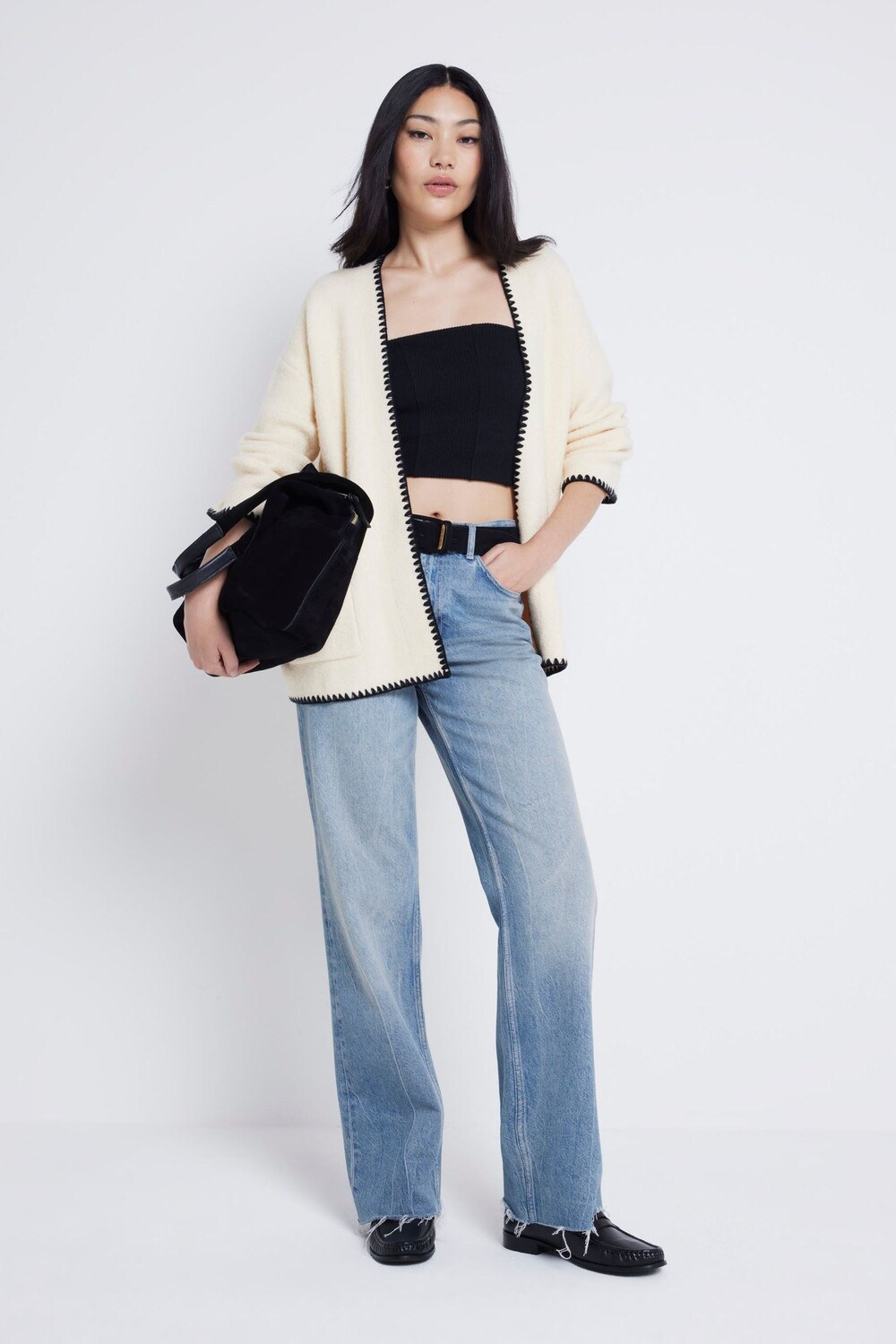 

Кардиган с длинными рукавами River Island, бежевый