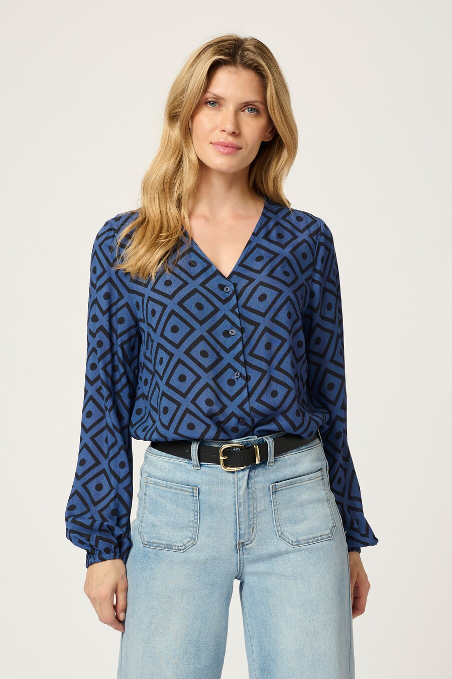 

Блузка Kaffe Blouse, темно-синий