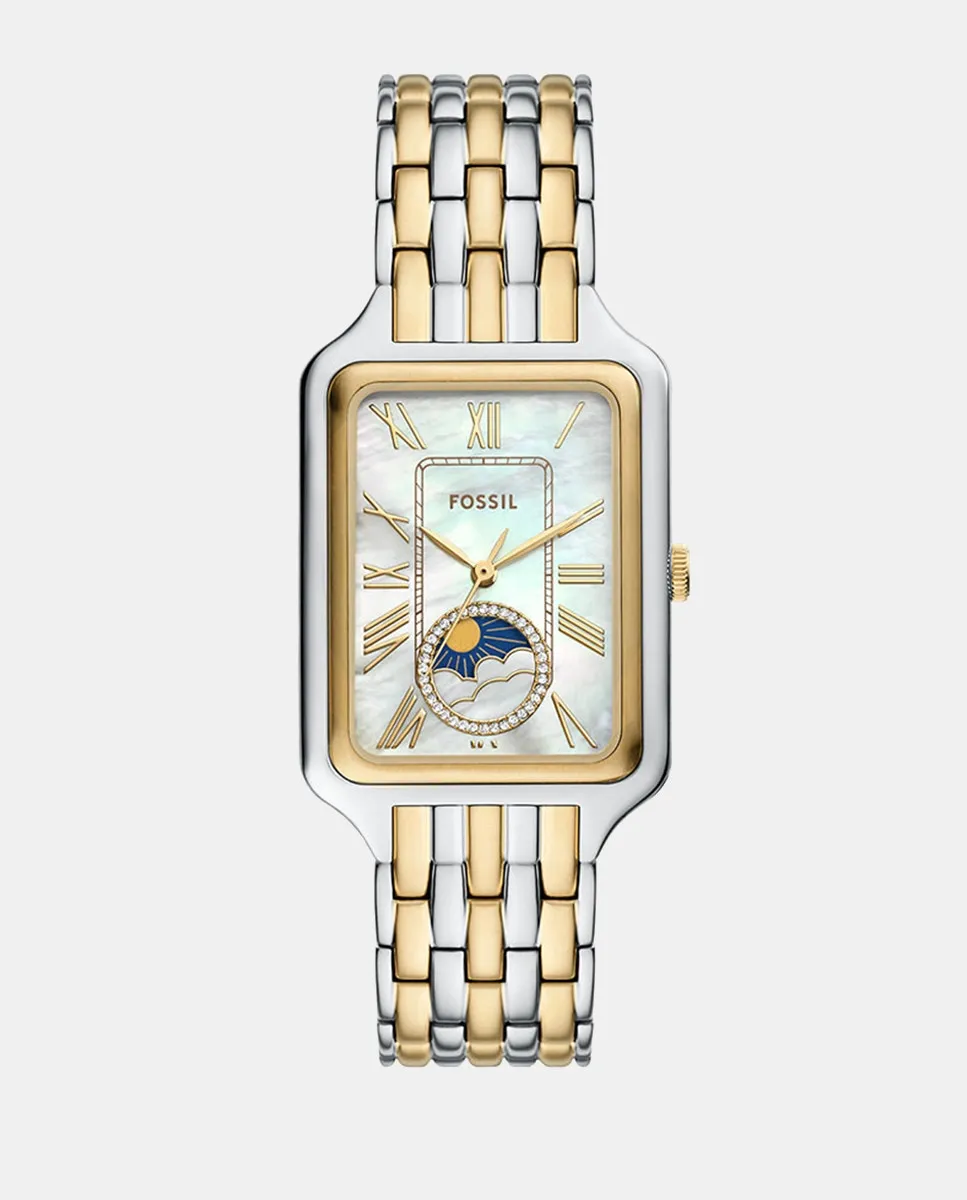 

Raquel ES5399 многофункциональные двухцветные стальные женские часы Fossil, мультиколор