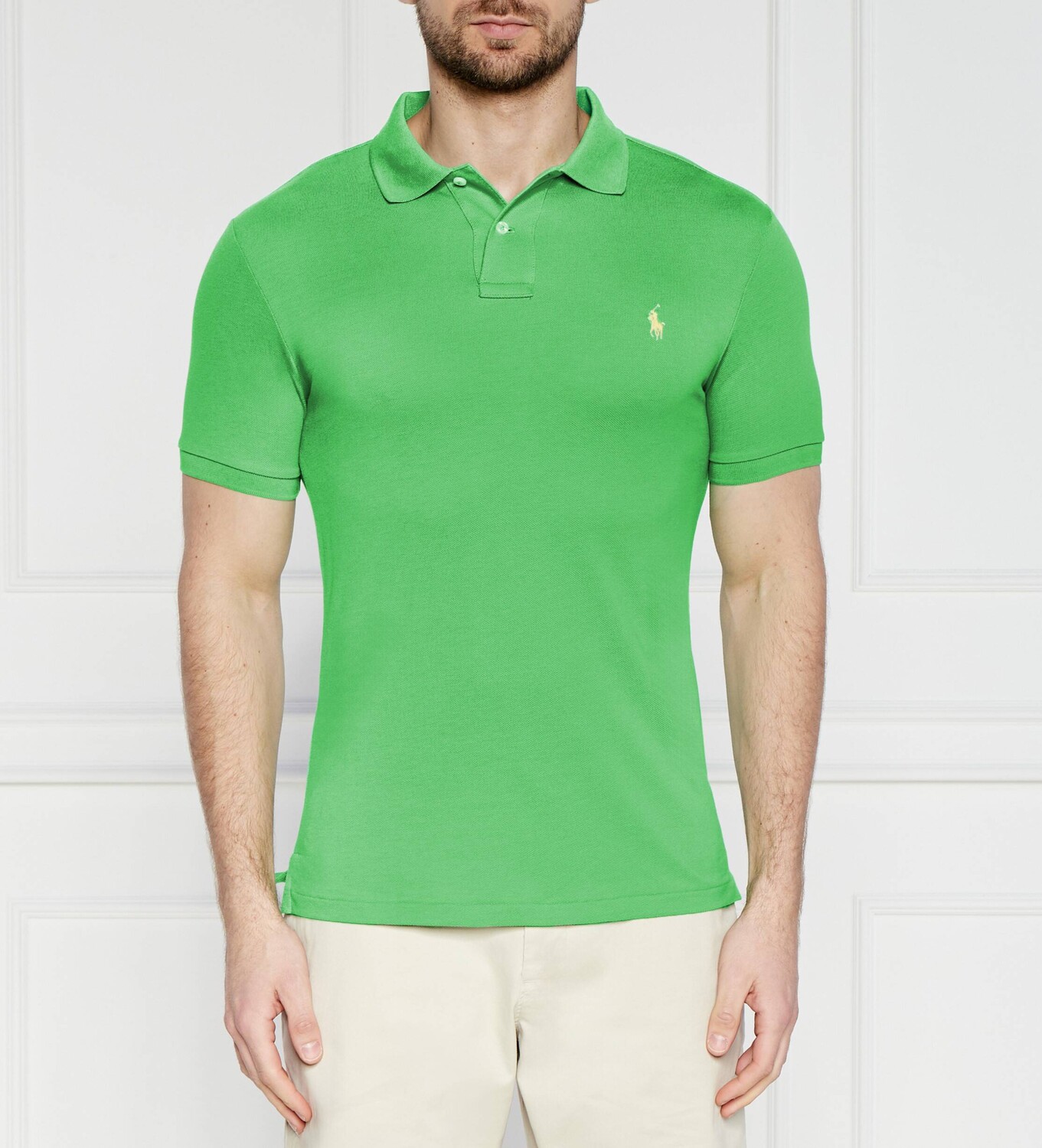 

Поло POLO RALPH LAUREN Slim Fit, зеленый