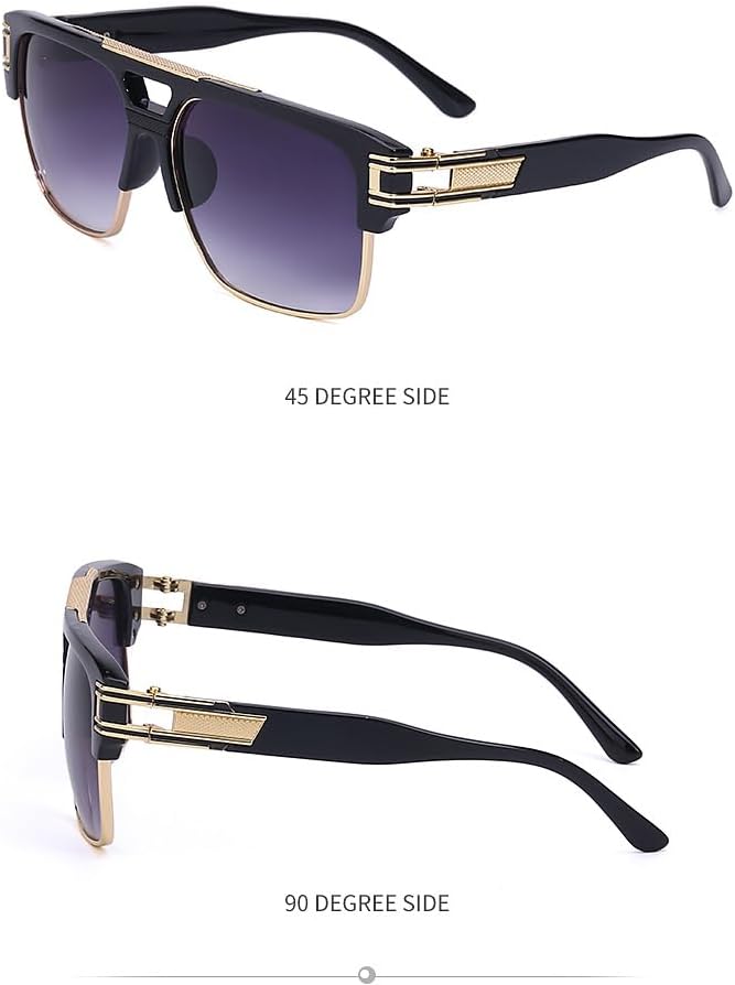 

Мужские солнцезащитные очки в стиле ретро большого размера для вождения — европейский и американский дизайн оправы, подходят для поездок по дорогам с защитой от бликов GFYFJXJT, C9