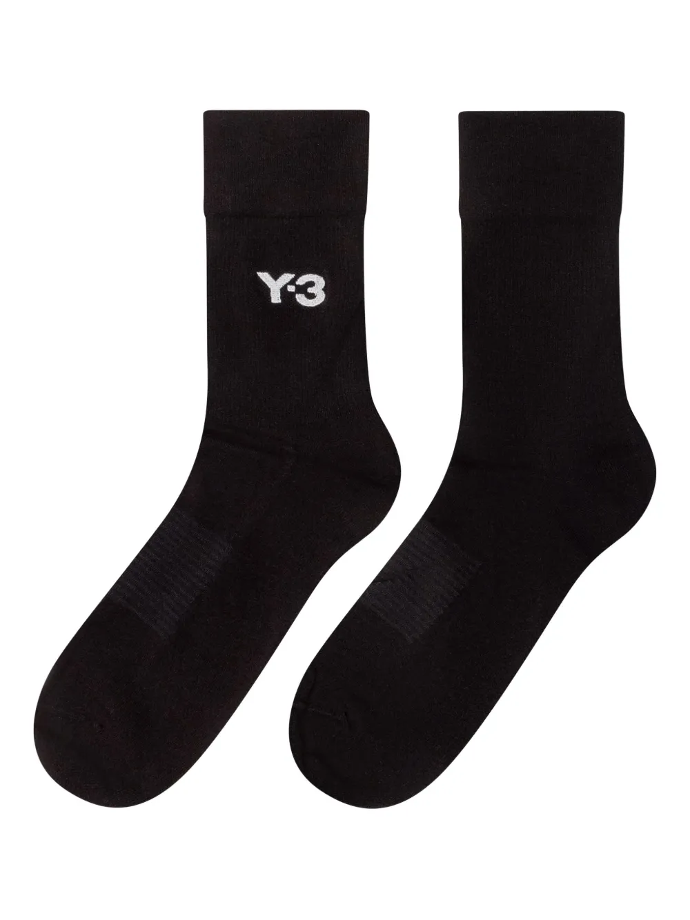 

Носки в рубчик с вышитым логотипом Y-3, черный