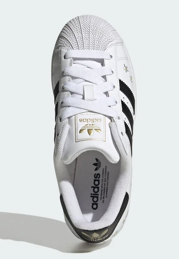Кроссовки Adidas Originals Superstar II, облачно-белый, основной черный, жевательная резинка — фото 3