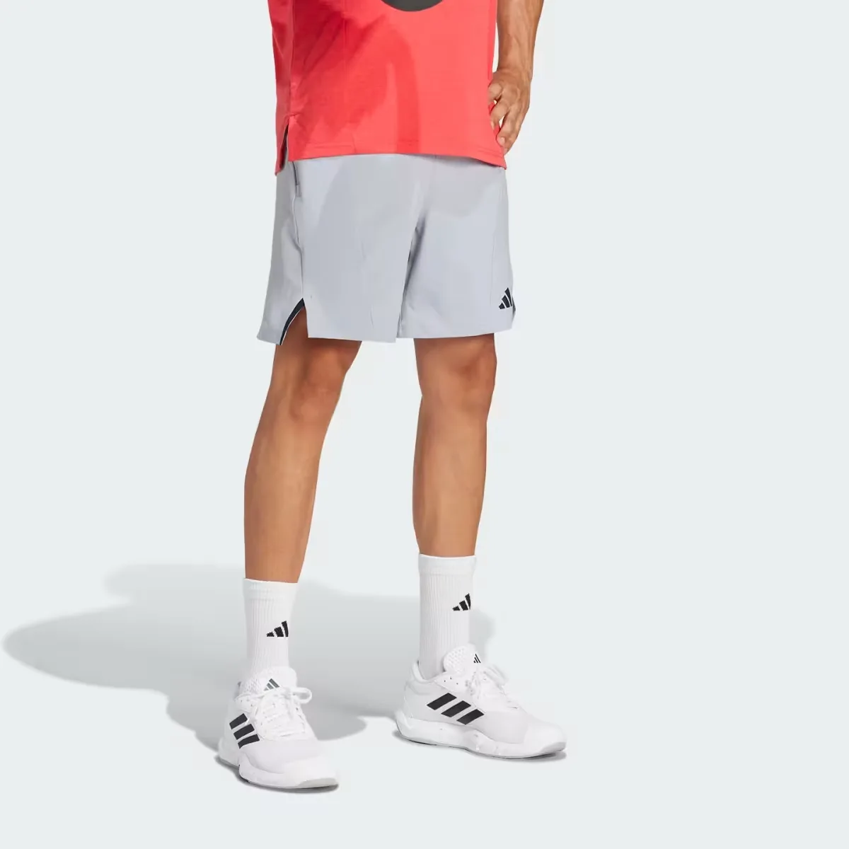 Шорты для тренировок Designed For Training Adidas, Halo Silver — фото 4
