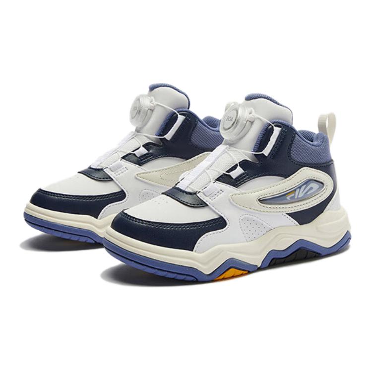 FILA KIDS Антискользящие износостойкие мид-топы Kids Lifestyle Shoes White Black Kids' — фото 4