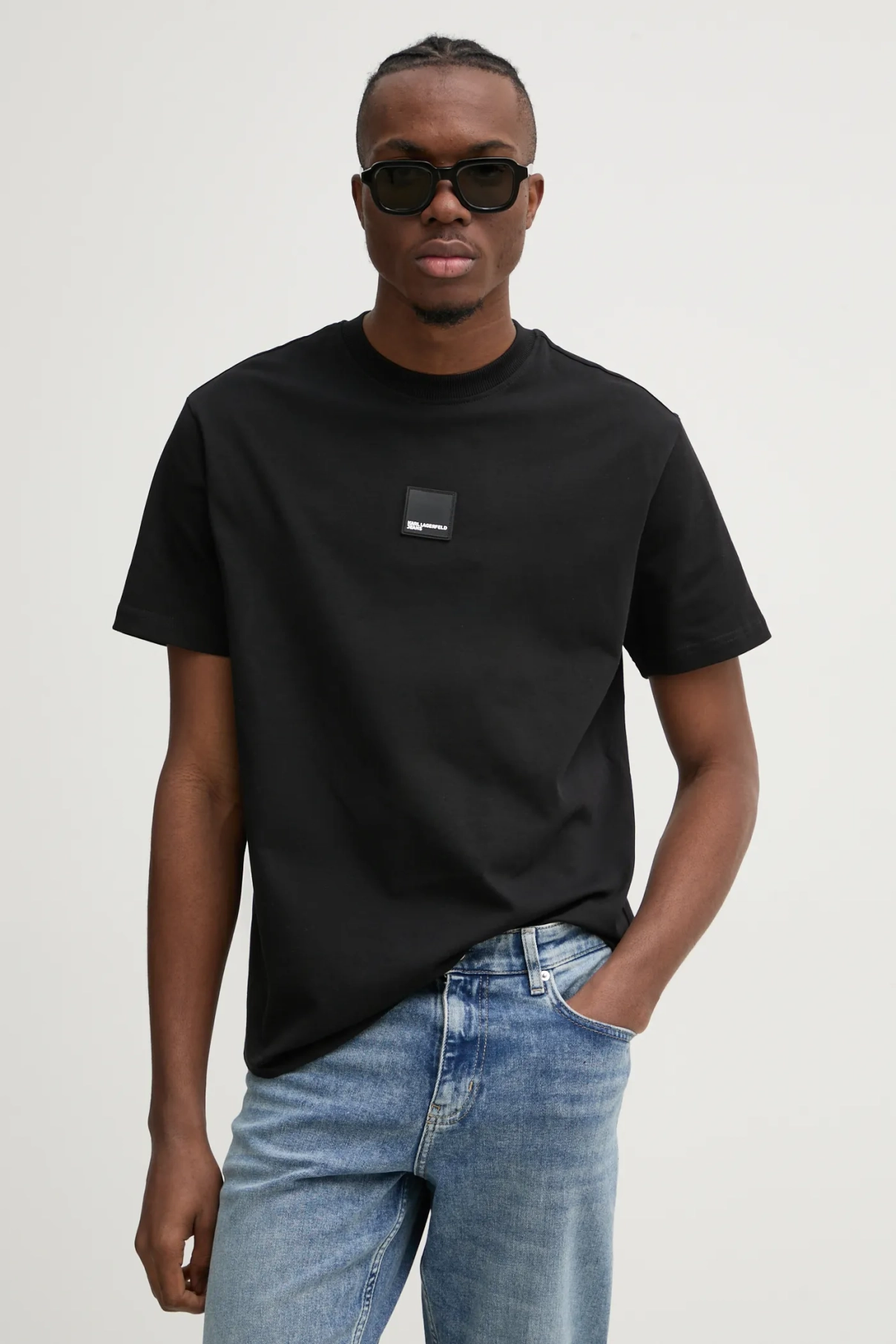 

Хлопковая футболка Karl Lagerfeld Jeans, черный