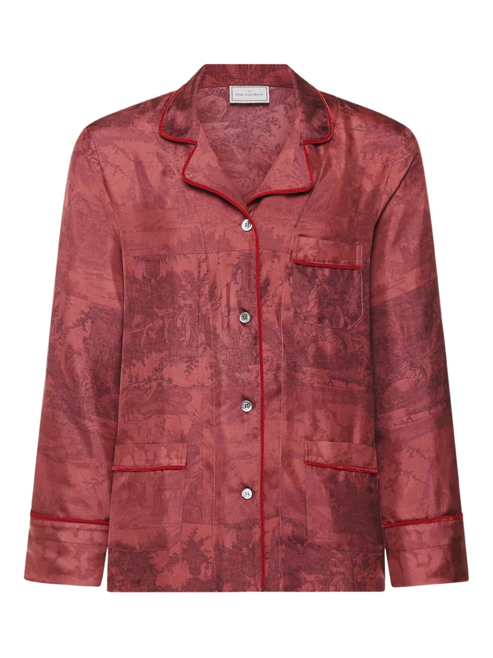 

Рубашка с принтом и кантами Pierre-Louis Mascia, розовый