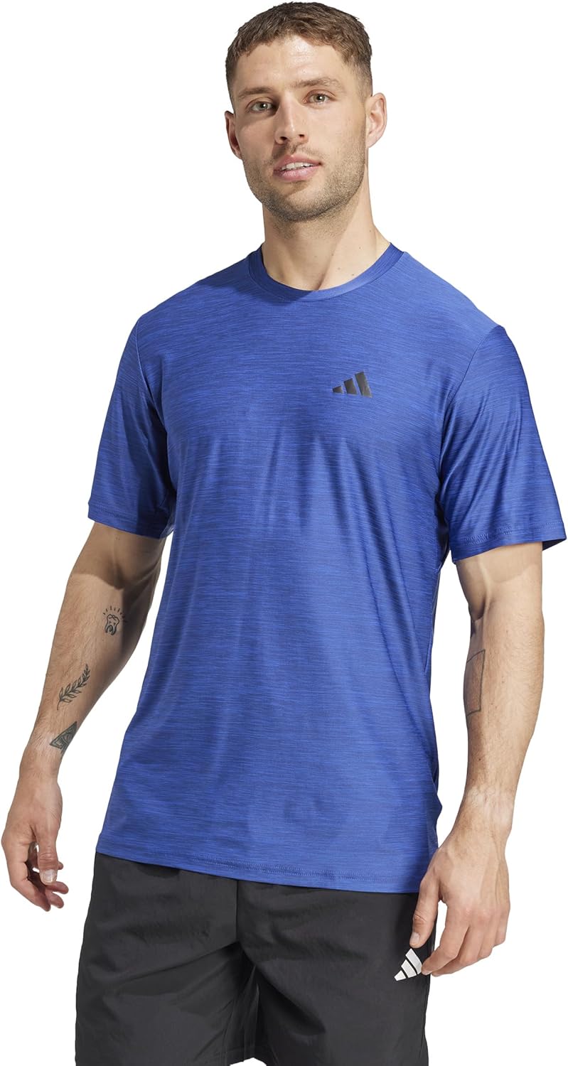 

Мужская футболка с коротким рукавом, Train Essentials Stretch Training BXH44 Adidas, черный/синий