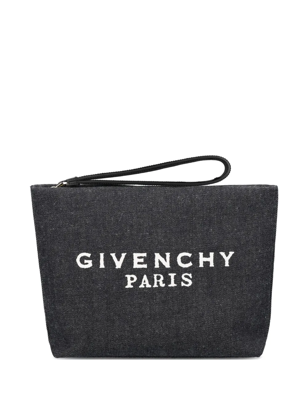 

Джинсовый клатч с принтом-логотипом Givenchy, черный
