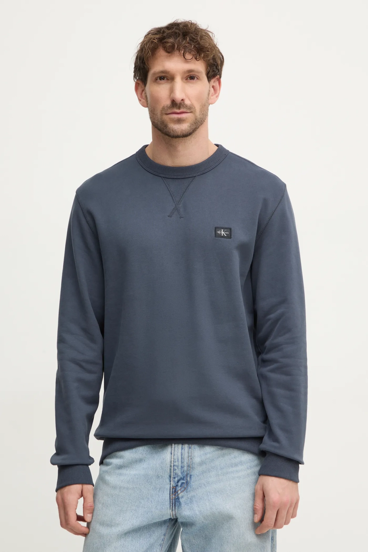

Хлопковая толстовка Calvin Klein Jeans, синий