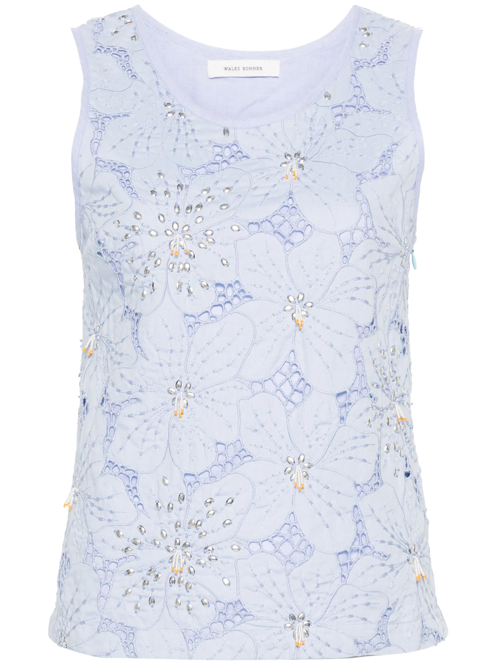 

Топ Constellation с бисером Wales Bonner, синий