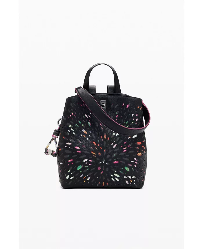 

Женский мини-рюкзак с перфорацией Desigual, черный