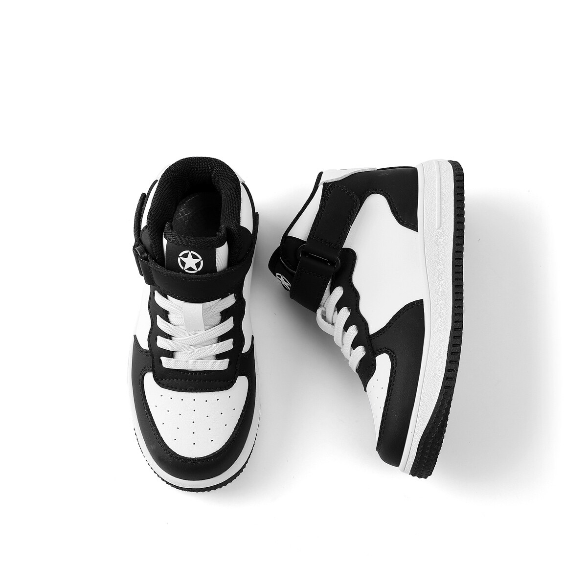 Кроссовки Jeep Kids Skateboarding Shoes Kids Mid-top Black, слоновая кость/черный — фото 2
