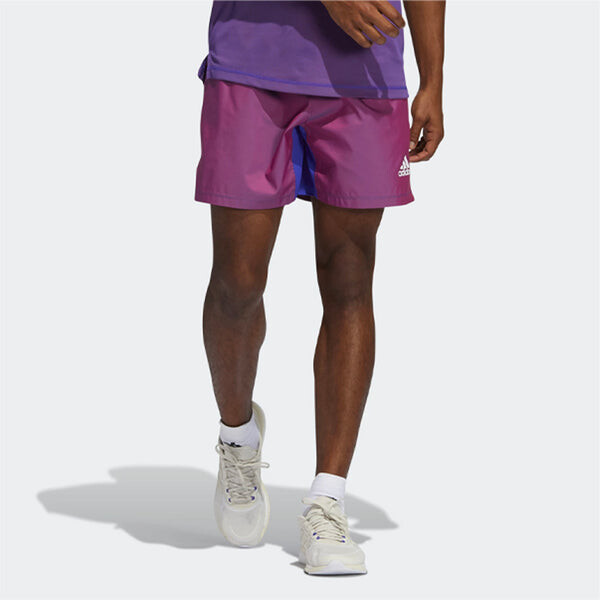 Шорты adidas Primeblue Short Contrasting Colors Training Sports Shorts Metallic Red, красный — фото 2