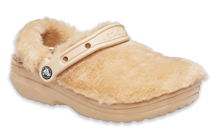 Слипоны (WMNS) Crocs Classic Fur Sure Clogs 'Chai' 207303-212, коричневый — фото 4