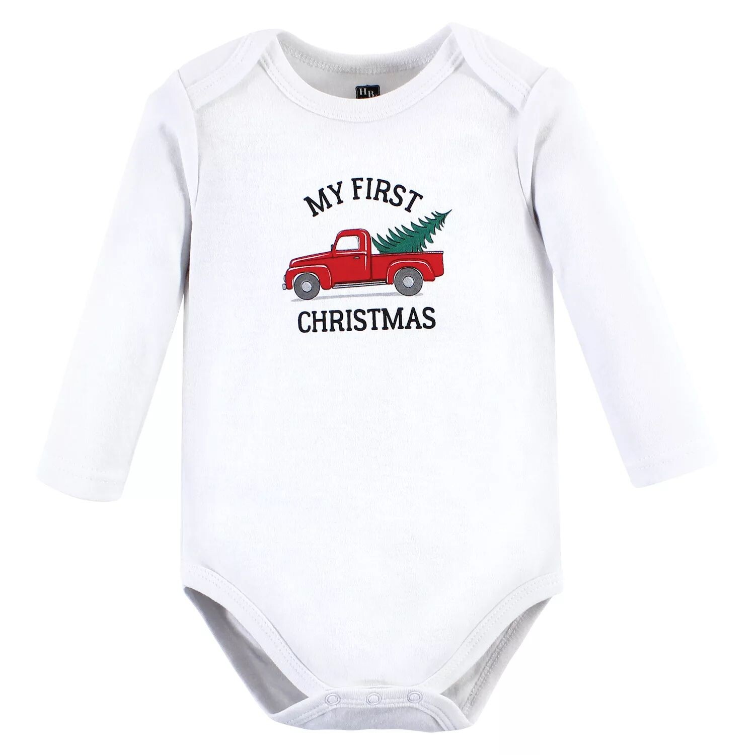 Хлопковые боди с длинными рукавами унисекс Hudson Baby для малышей, комплект из 3 штук «Рождественская елка» Hudson Baby — фото 2