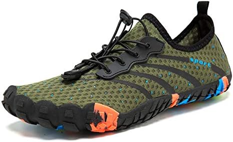 

Мужские водные кроссовки из сетки, быстро сохнущие, легкие, с дренажной резиновой подошвой для активного отдыха на открытом воздухе Zhogize, зеленый