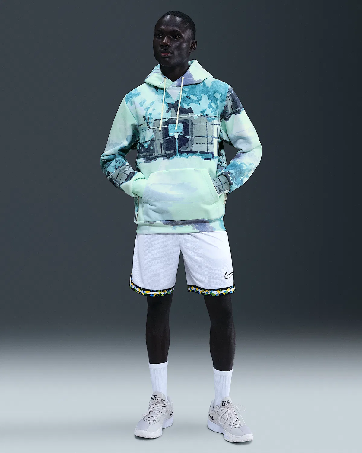 Мужская баскетбольная худи Nike Standard Issue Therma-FIT, Dusty Cactus/Pale Ivory — фото 4