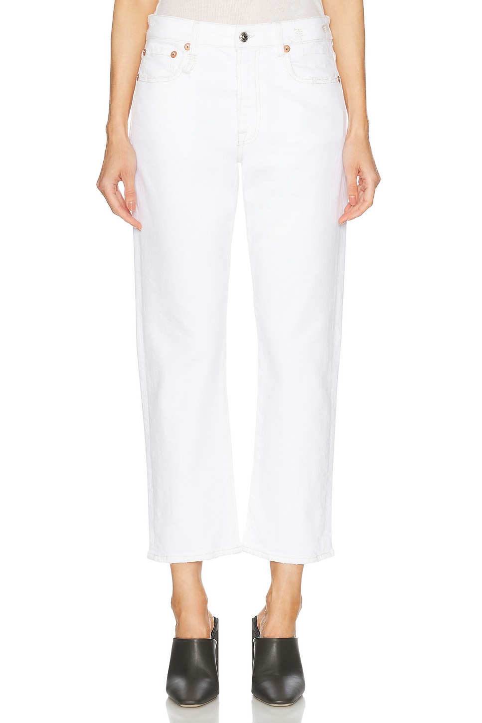 

Romeo Wide Leg Джинсы R13, Aerin White Stretch