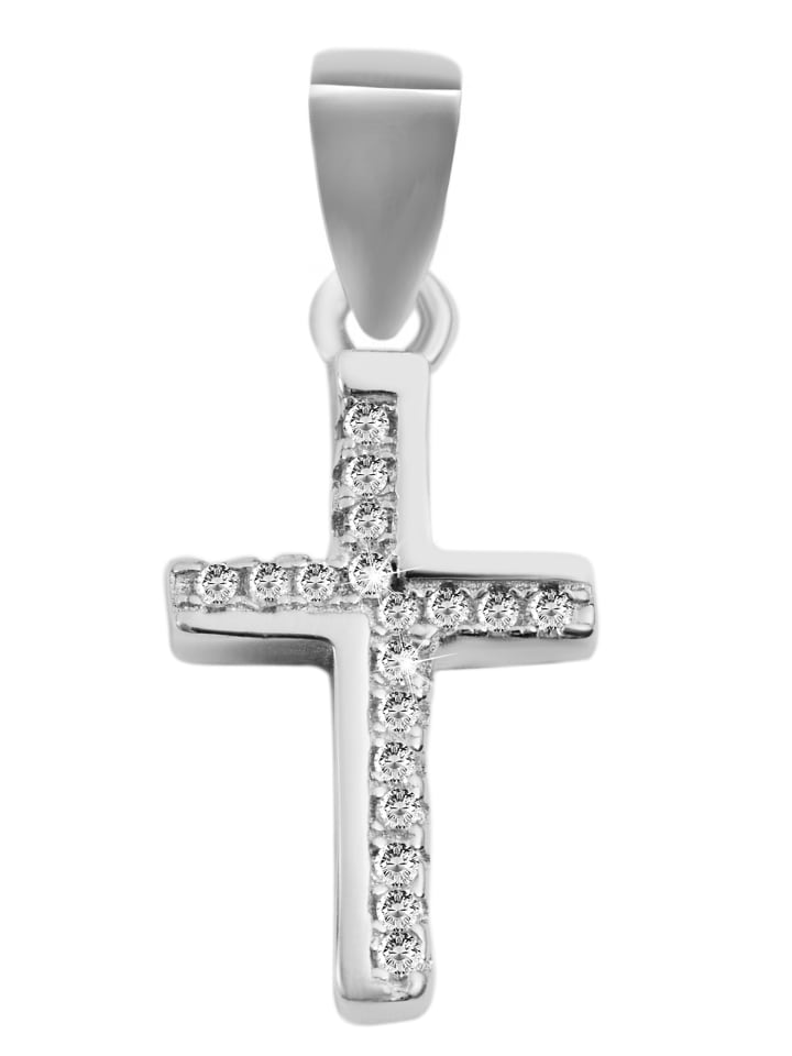 

Adeliás Женский крестик-подвеска из серебра 925 пробы с фианитами в серебряной оправе