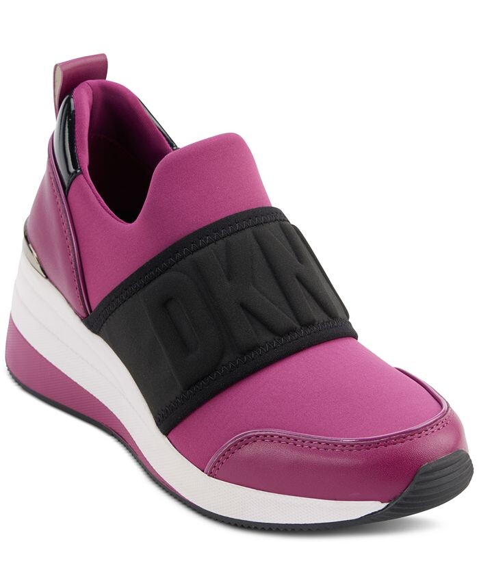 

Женские кроссовки Kamryn на танкетке без шнуровки с логотипом DKNY, красный