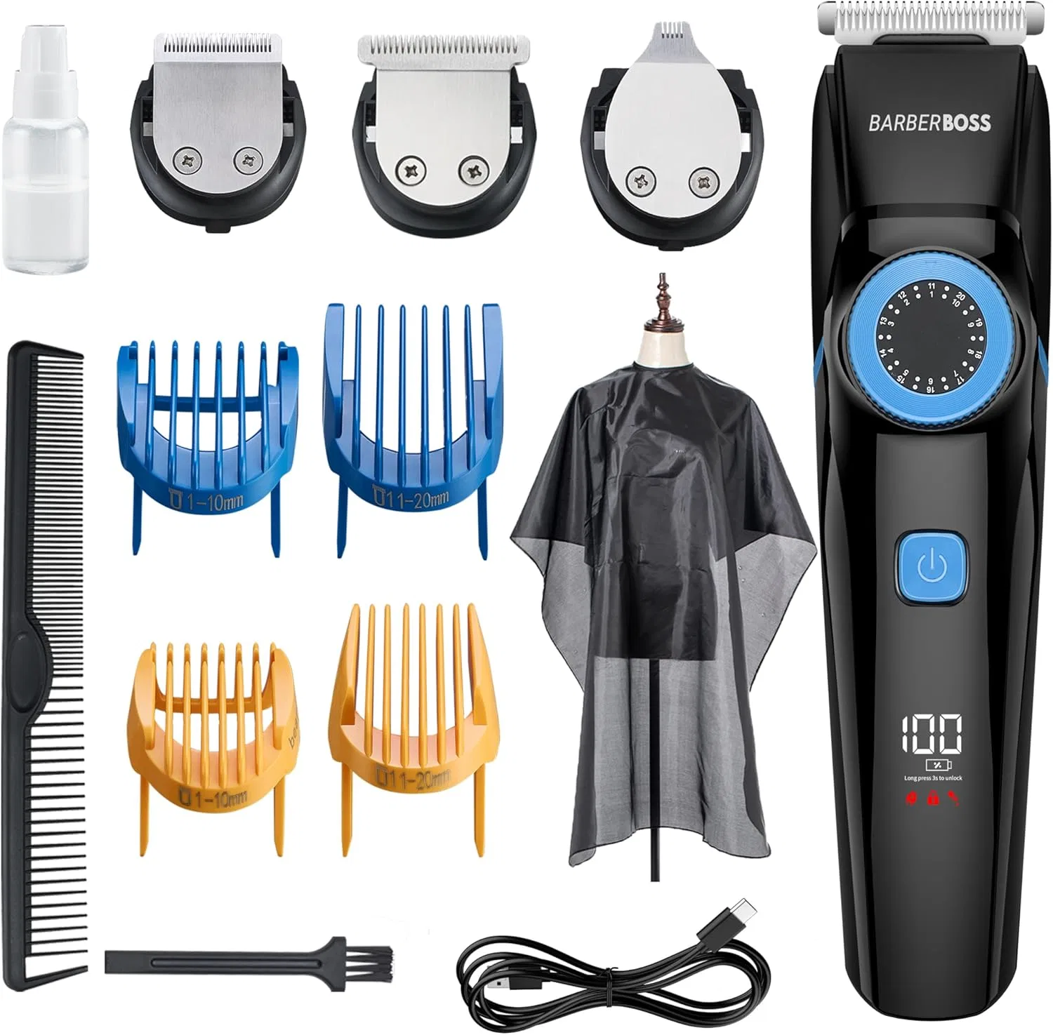 Набор для ухода 3 в 1 BarberBoss QR-6087 Barberboss