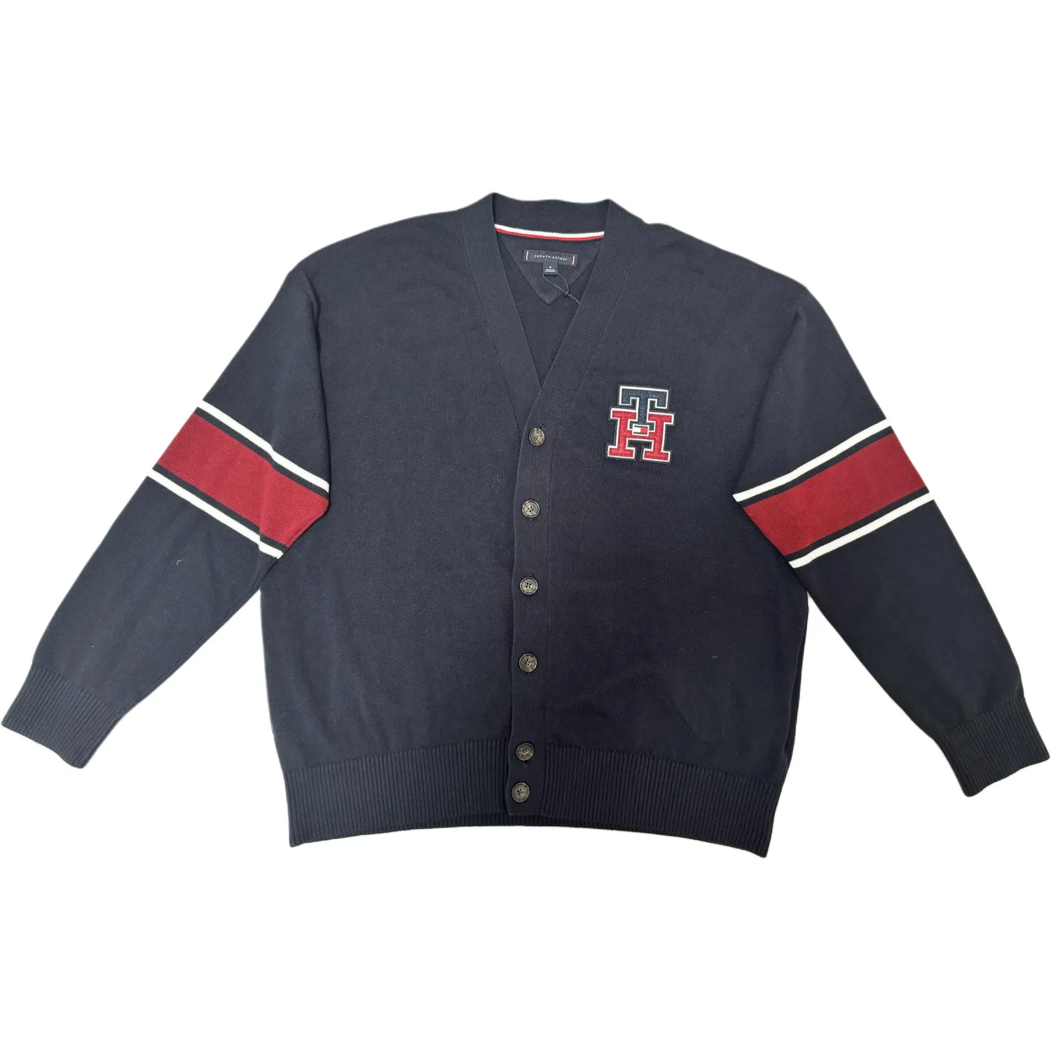 Кардиган мужской вязаный с v-образным вырезом, navy blue Tommy Hilfiger