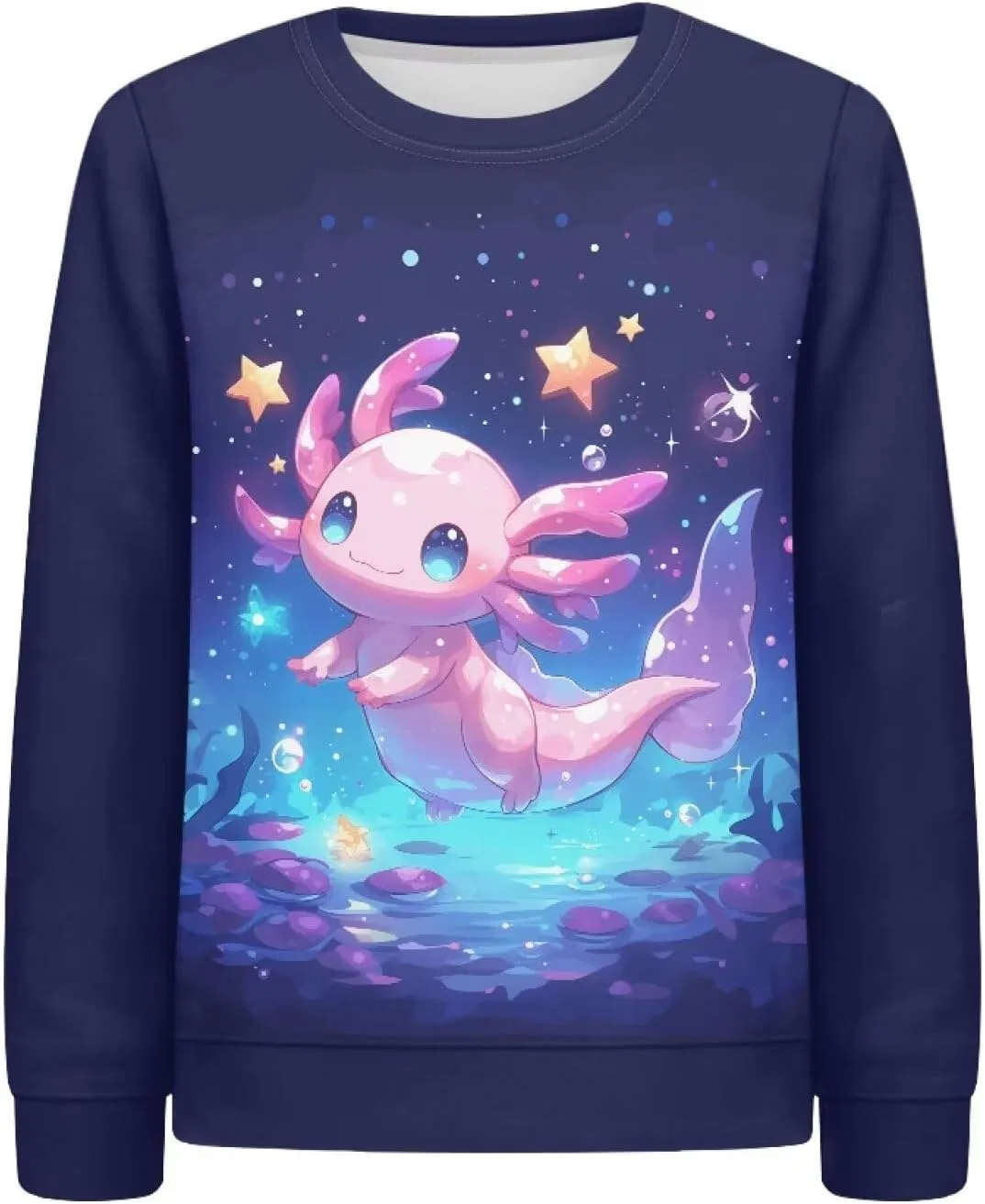 Свитшот для девочек ZPINXIGN с принтом Axolotl Galaxy — фото 4