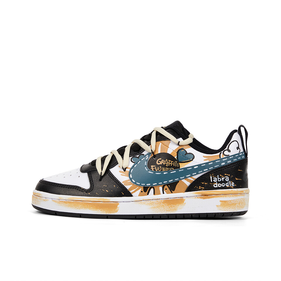 

Кроссовки Nike Court Borough Skateboarding Shoes Women's Low-top Yellow, черный