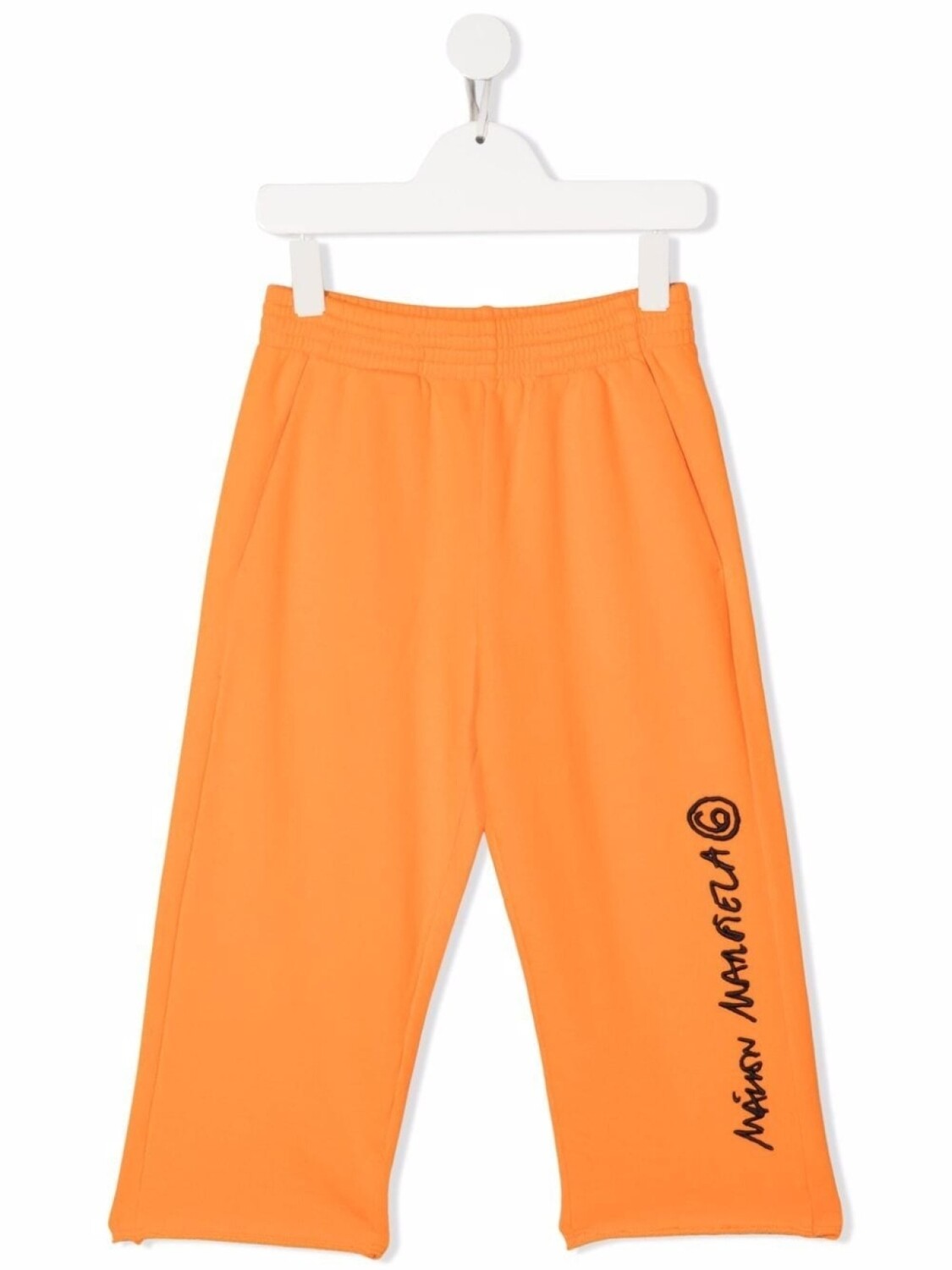 

MM6 Maison Margiela Kids спортивные брюки широкого кроя с логотипом, оранжевый
