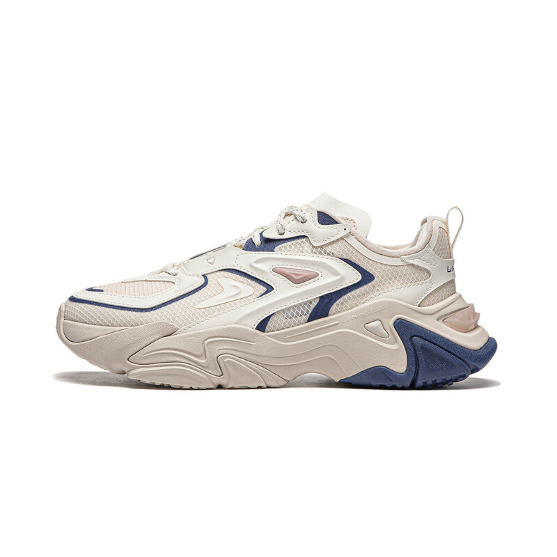 

Кроссовки LINING Lifestyle Shoes Women's Low-top Custard Grey / Off-white / Navy Blue, темно-синий