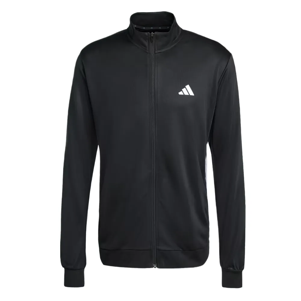Adidas Куртка мужская ESSENTIALS черная/белая с воротником стойкой