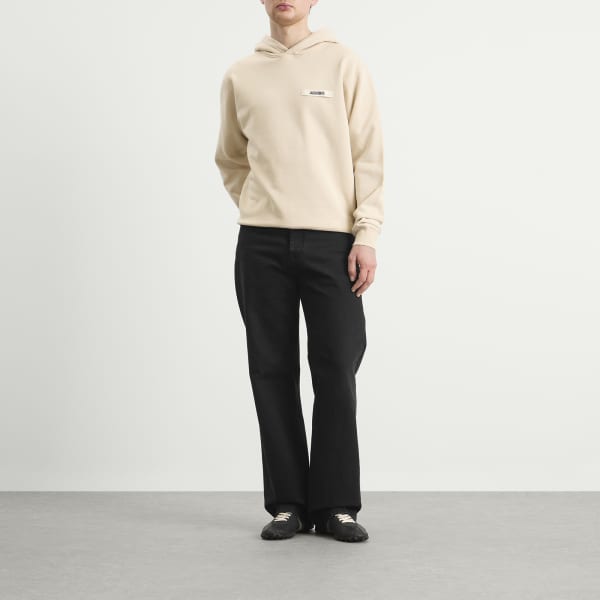 Толстовка с капюшоном из грубой зернистой ткани Jacquemus, бежевый — фото 4