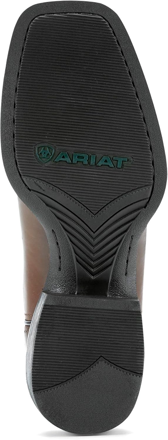 Мужские рабочие сапоги Ariat Heritage Roughstock Western с квадратным носком из кожи, коричневый/синий — фото 4