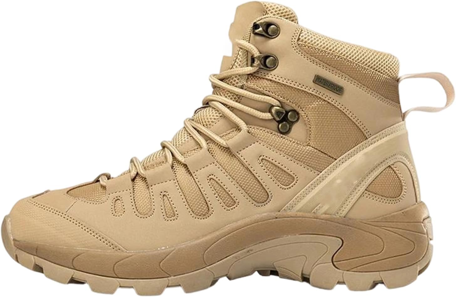 

Мужские тактические ботинки Alloaone с дышащей сеткой, легкие походные ботинки для тренировок на открытом воздухе, бежевый