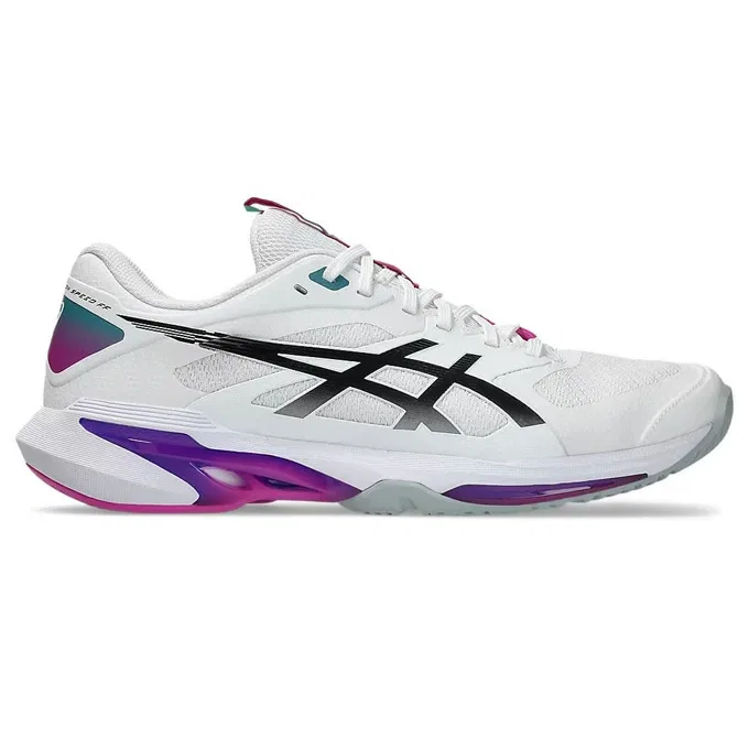 Мужские кроссовки для тенниса «Solution Speed FF 4» от ASICS, White X Dark Sakura (101) — фото 2