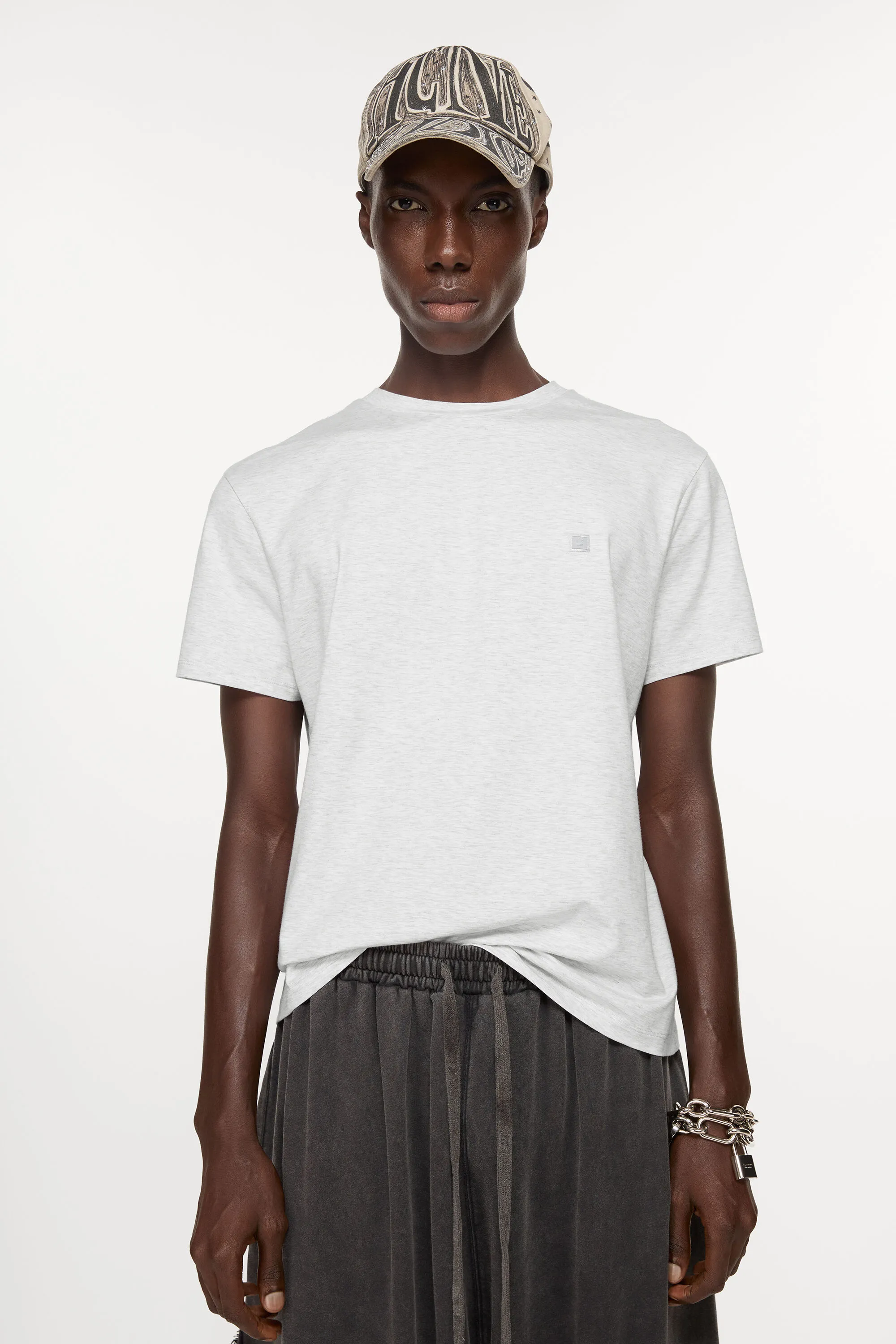 

Футболка - стандартный крой Acne Studios, цвет Pale Grey Melange