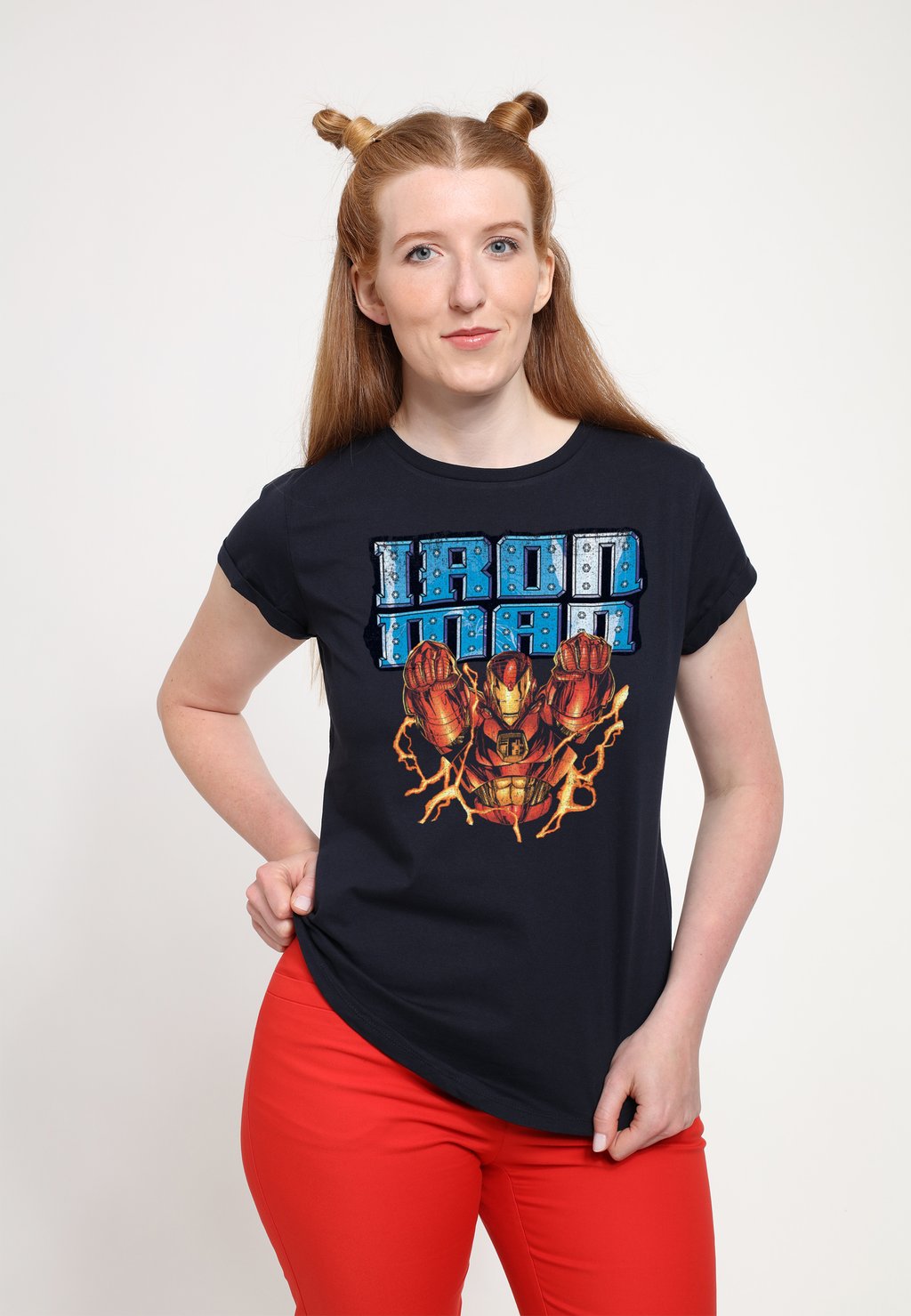 

Футболка с принтом AVENGERS CLASSIC IRON MAN Henry Tiger, темно-синий