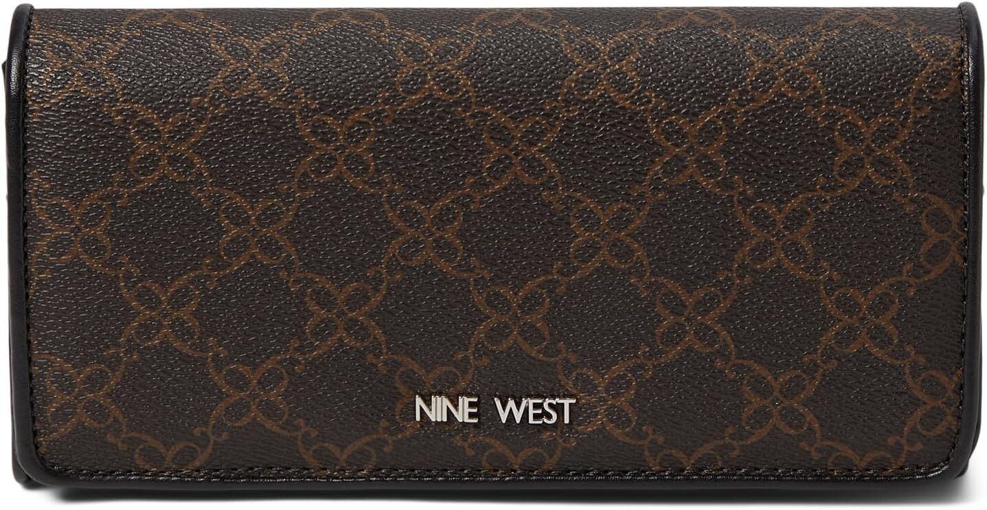 

Кошелек Nine West Zuri Slg Organizer Wallet, цвет Brown Logo/Black