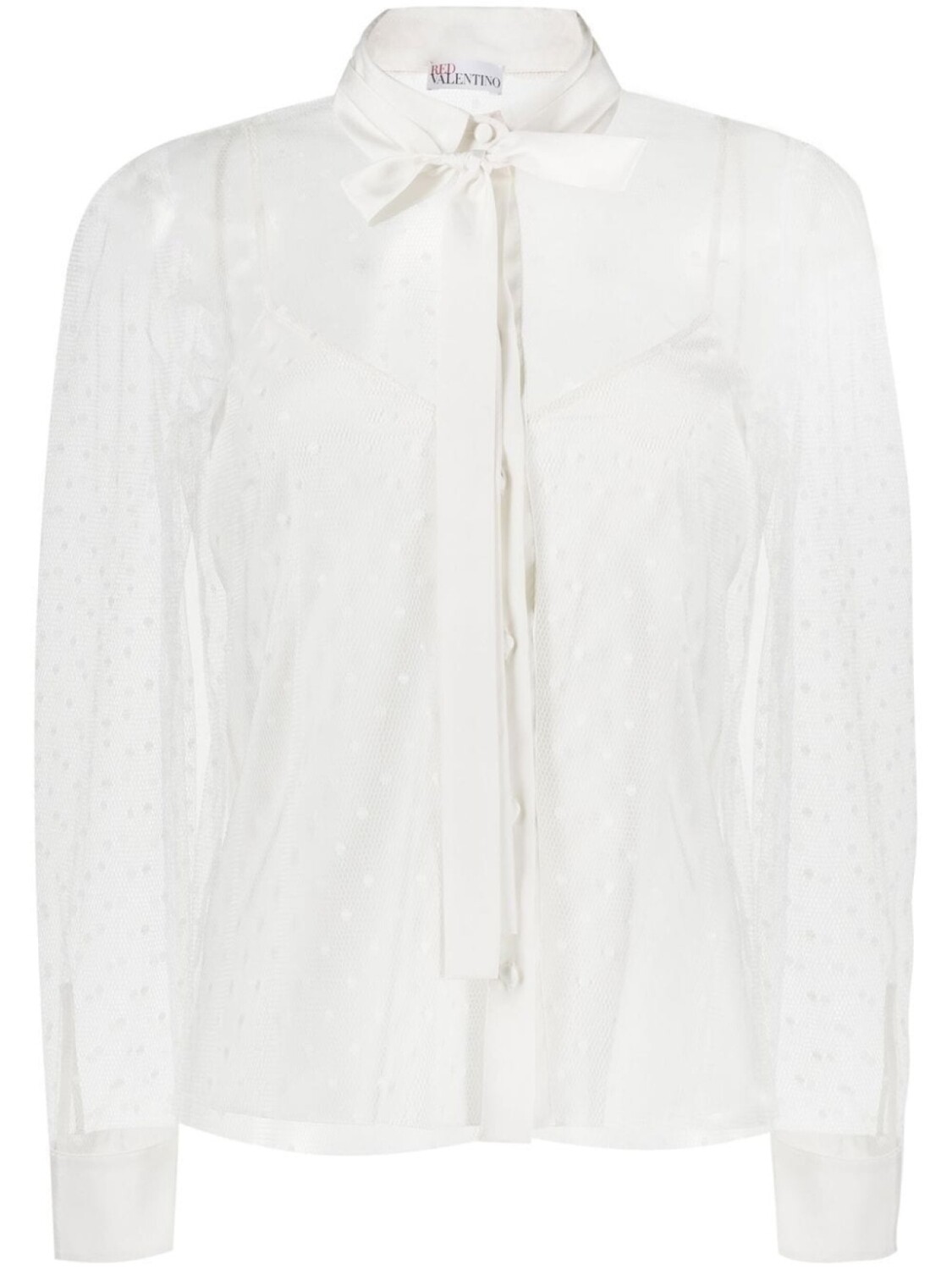 

Блузка из тюля пуэн-деспри RED Valentino, белый