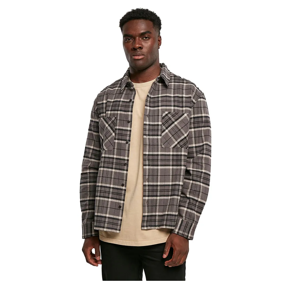 

Рубашка Urban Classics Boxy Kane Check, серый