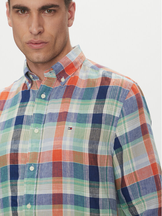 Рубашка обычного кроя Summer Madras MW0MW39166 Tommy Hilfiger, мультиколор — фото 4
