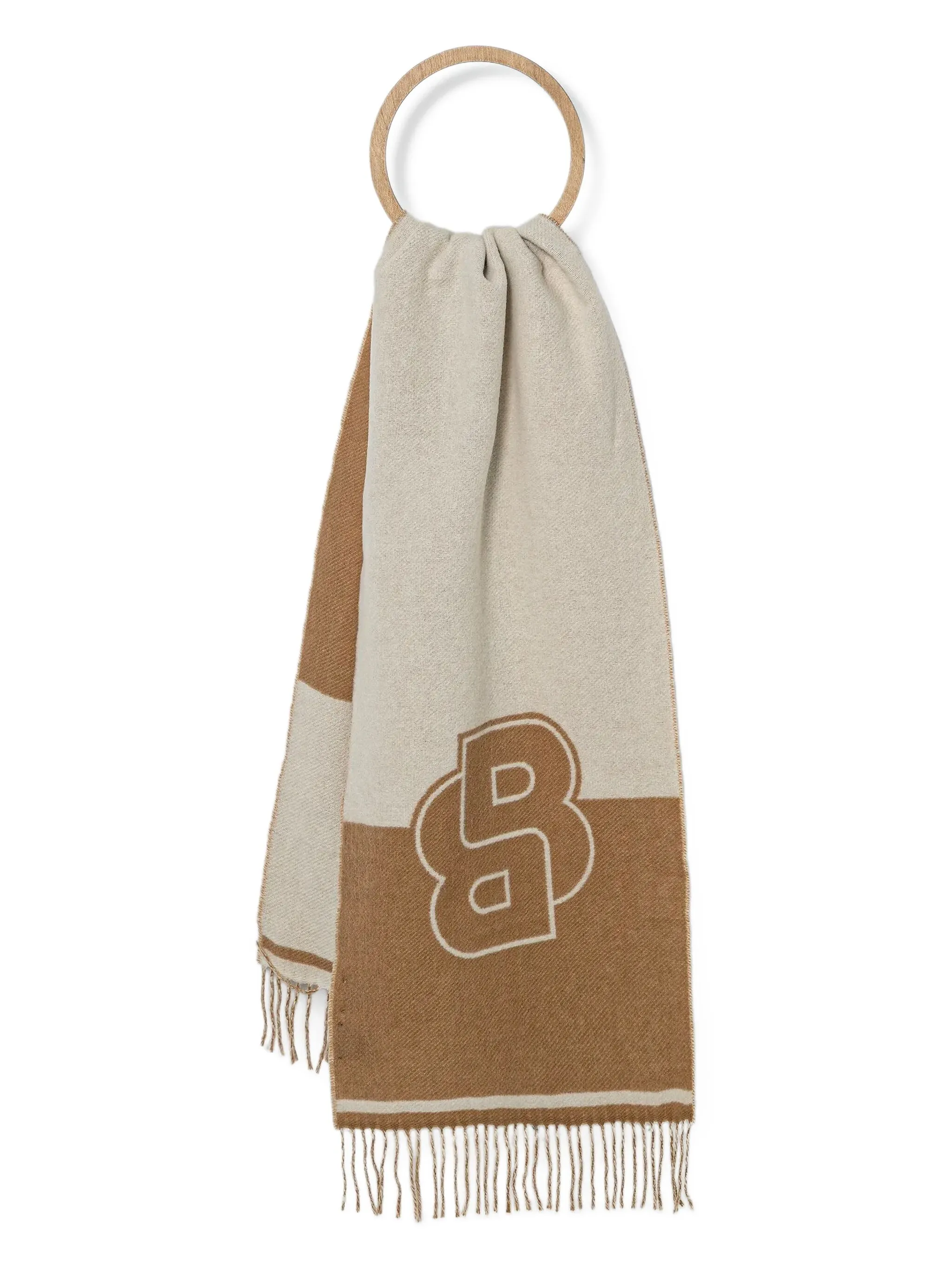

Шарф Vianna с логотипом Boss, коричневый