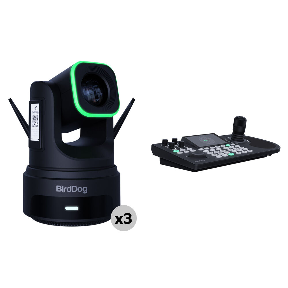 

Комплект BirdDog X4 Ultra 4K PTZ из 3 камер с контроллером KBD PTZ (черный)