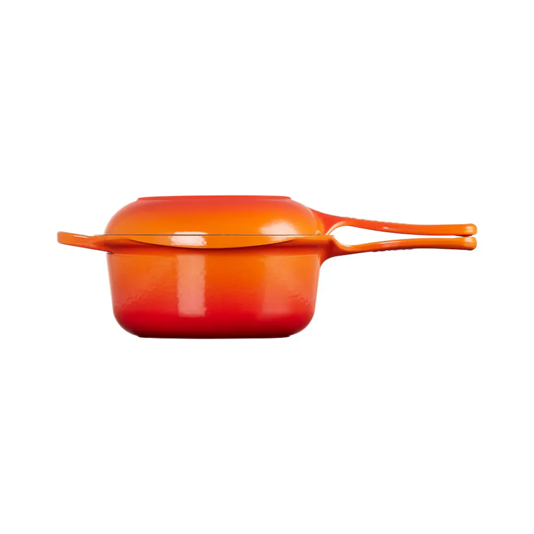 

Чугунная многофункциональная кастрюля Le Creuset, апельсин