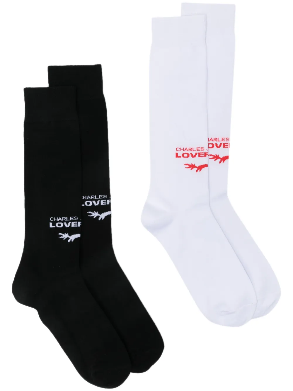

Комплект из двух пар носков с логотипом Charles Jeffrey Loverboy, белый