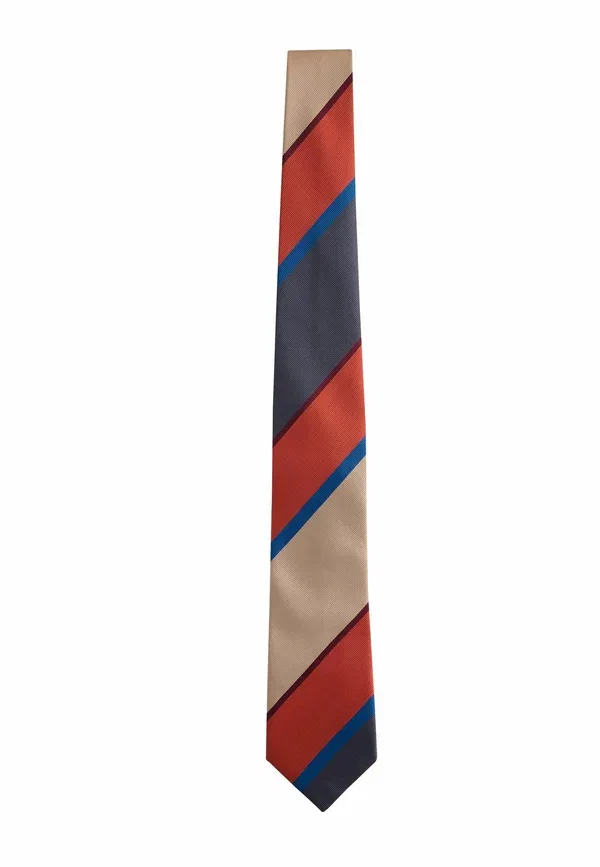 Галстук Next, Stripe tie, цвет ржаво-синий